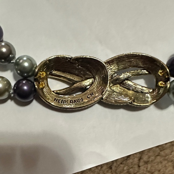 Heidi Daus Blue and Silver Beaded Necklace with Infinity Pendant - Picture 2 of 4